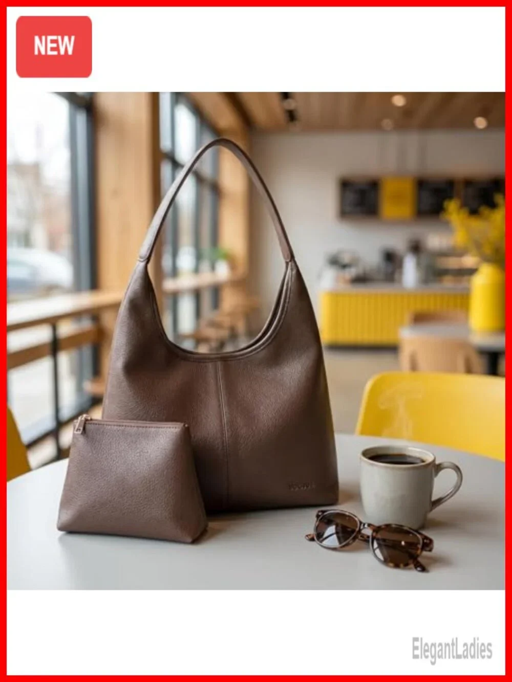 Large Slouchy Hobo Bag for Women Premium Vegan Leather Shoulder Tote Purse Work